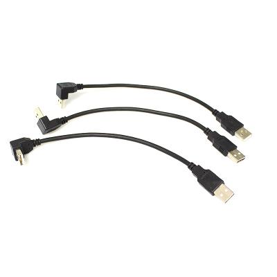 China Electronic Black USB 2 Data Wire Electrical Cable Connection Side Wiring For Call Charging for sale