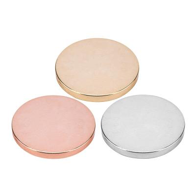 China Non Spill Metal Lids For Luxury Wholesale Pink Candle Lid Wholesale Gold Iron Gold Candle Jars Candle Lid for sale