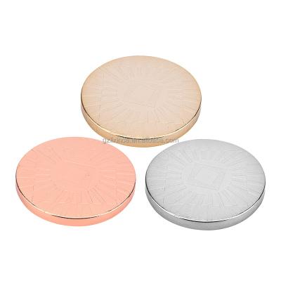 China Non Puddle Shiny Gold Candle Lid Metal Lid For High End Stretched Candle Jar Lid for sale