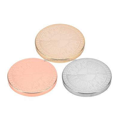 China Non Puddle Wholesale Candle Jar Lid Luxury Mounted Gold Candle Lids For Glass Jars Custom Logo Brand Candle Metal Lid for sale