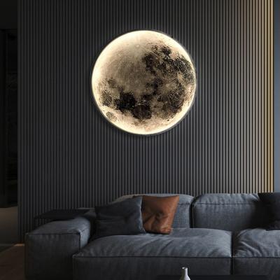 China Modern Bedroom Decorative Design Zhongshan Hotel Interior Decoration Picture Wall Lamp Moon Modern Wall Lamp for sale