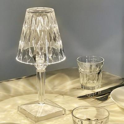 China Factory Price Bedside LED Desk Light Home Decoration Modern Touch Crystal Table Lamp for sale