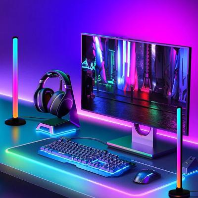 China New modern popular Zhongshan RGB game lamp RGB-IC BT APP control voice-activated gaming table lamp gaming light for sale