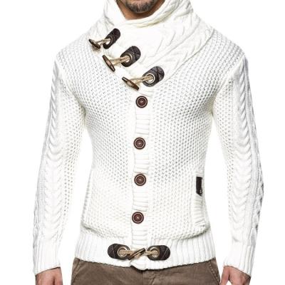 China Male Polyester Turtle Wear Cotton Sweater / Thick Sweater Cardigan Sweater Neck Cotton Men Coat for sale