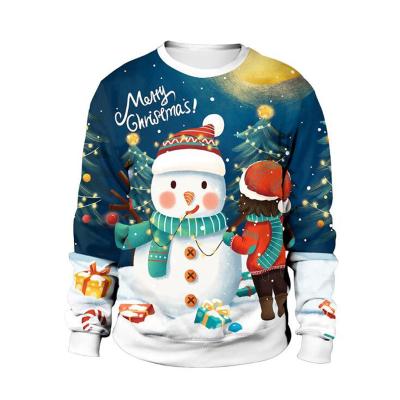 China Anti-wrinkle Reindeer Sweaters Christmas Pullovers Ugly Funny Printed Tops 3D Christmas Sweatshirts Crew Neck Christmas Sweater Pullover Women Men Anti-Wrinkle for sale