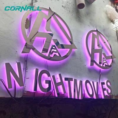 China Outdoor And Indoor Use Stainless Steel Acrylic Sign Makers Led Backlit Channel Illuminated 3D Letter for sale