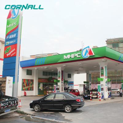 China High Quality Environmental Friendly Outdoor Advertising LED Gas Station Signs Acrylic Pylon Sign Gas Station Logo Design for sale