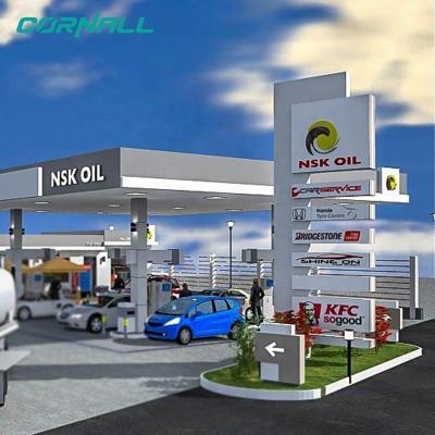 China Ethyl Gasoline Fuel Station Display Gas Station Pylon Canopy Equipment Price Signage Environmental - Friendly Led Electronic Advertising Boards for sale