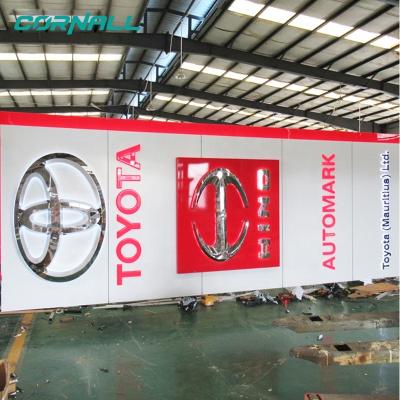 China Water Proof Weather Resistance Steel Structure Shop Car Pylon Outdoor Aluminum Advertising Sign for sale