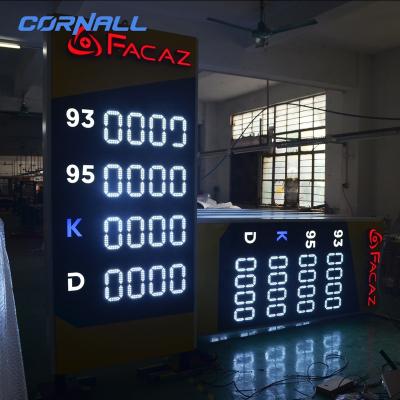 China Water Resistant OEM ODM Outdoor Billboard Advertising Board Gas Price Free Standing Pylon Sign for sale