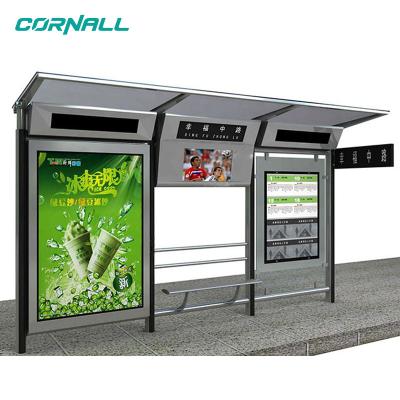 China Prefab Street Furniture Modern Stainless Or Steel CPE Metal Bench Advertising Booth for sale