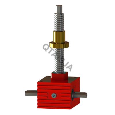 China Custom SPIRAL 10 Ton Screw Jack Lift Bevel Gear , Worm Gear Motion 10T Worm Gear Screw Jack QTA/SJA for sale