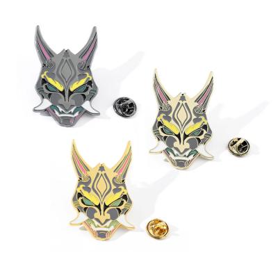 China 3 Style Classic Genshin Impact Brooch Game Character Badge Pins Decoration Cloth Alloy Anime Brooch for sale