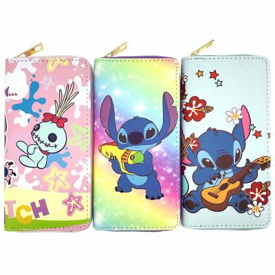 China Simple Cute Wallet Student Wallet Cartoon PU Dot Pull Bag Wallet Children Waterproof Long for sale