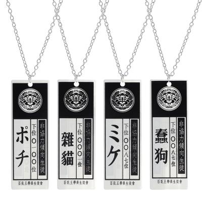 China Cute Anime Kakegurui Chronicle Gamer Acrylic Pendant Necklace Earclip Earrings for Cosplay Jewelry for sale