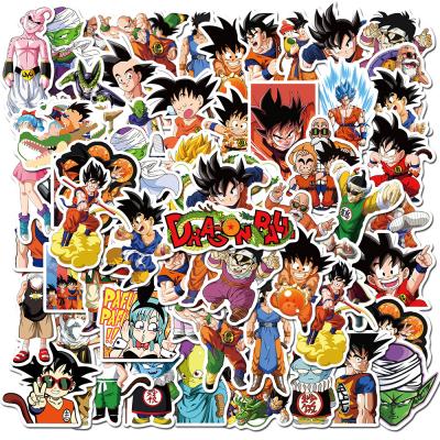 China 50PCS Cartoon Sticker Dragon Ball Goku Anime Sticker for Phone Car Bike Notebook Laptop Fridge Cartoon Waterproof Stickers for sale