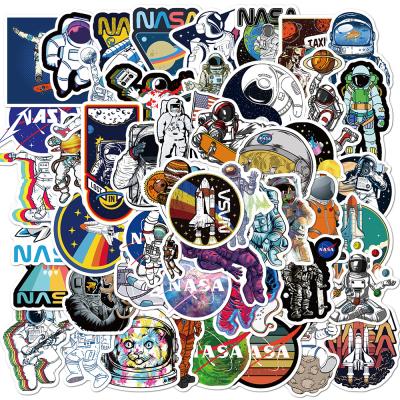 China 50Pcs Cartoon Sticker 50Pcs NASA Space Sticker Rocket Astronaut Vinyl Skateboard Graffiti Luggage Motorcycle Laptop Waterproof Stickers for sale