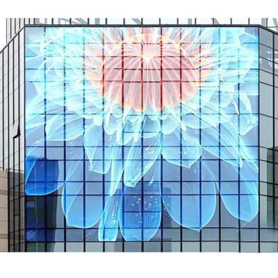 China Factory Sale Hot Mesh Hd P3.9-7.8 2000nits Indoor Transparent Led Display Screen 1000*1000mm TSIT3.9- 7.8(20) for sale