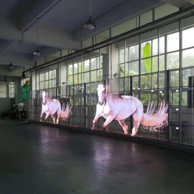 China Mesh Screen Transparent Glass High Quality Cheap Outdoor Led Show P15-15 500*1000mm TSOTP15-15 for sale