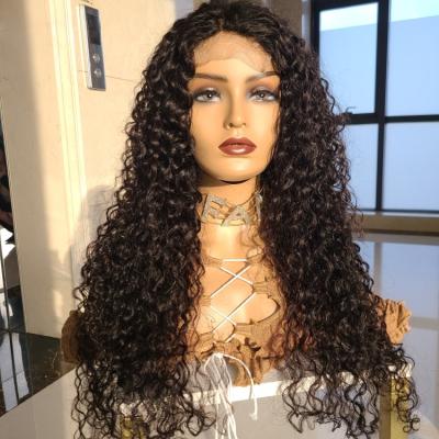 China Deep Wave Wholesale Ombre Wigs Hair Lace Front Closure Water Wave Brazilian Cuticle Aligned Lace Closure Hair Wig for sale