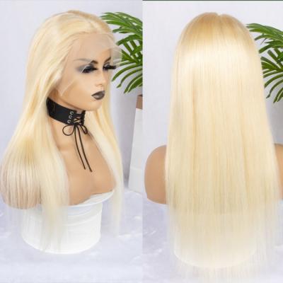 China 30 Inch Straight Glueless 13x4 Lace Front Wig 613 Closure Wig Blonde Cutical Aligned Transparent Hair Lace Frontal Wigs 613 for sale