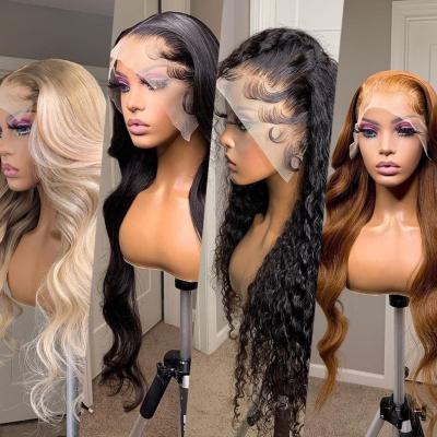 China ALL TEXTURE Lace Front Human Hair Wigs Transparent Pre Plucked Natural Hd Indian Virgin Full Lace Frontal Human Hair Wig Raw Wholesale for sale