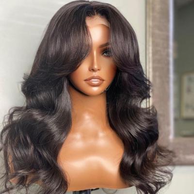 China Longest 40 Inch Body Wave 13x4 Full Body Wave HD 360 Raw Transparent Lace Frontal Brazilian Preplucked Short Full Body Lace Hair Wigs for sale