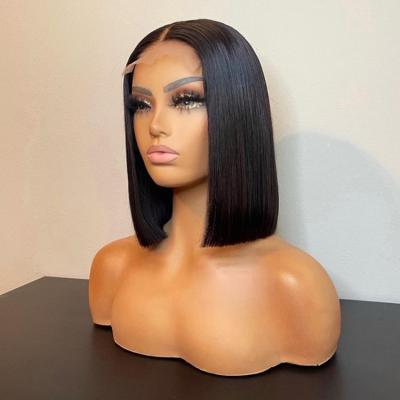 China ALL TEXTURE Pre Plucked Straight Ombre Brown Highlight Color Bob Wig 99J Virgin Cuticle Aligned Lace Front Hair Wigs for sale