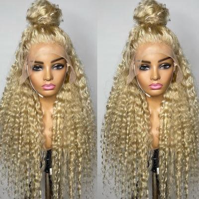 China Straight/Body Wave/Deep Wave Wholesales 100% Indian Straight Glueless Virgin Hair Vendors Wigs Full Hd 13x4 Lace Wig Blonde Deep Wave Frontal Hair 613 for sale