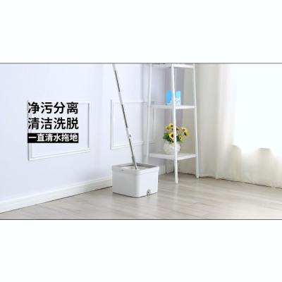 China Shiguan Handle Washing Broom Dismountable Magic Water Squeeze Apartment Cleaning Mop for sale