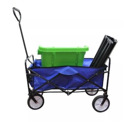 China Portable Iron Platform Collapsible Cart Wagon Four Wheel High Efficiency for sale