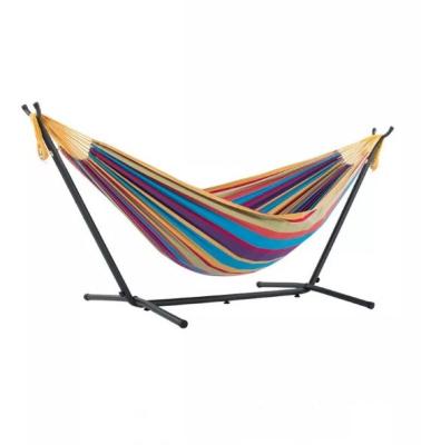 China Folding Stainless Steel Canvas Hammock With Stand Free For Double Person for sale