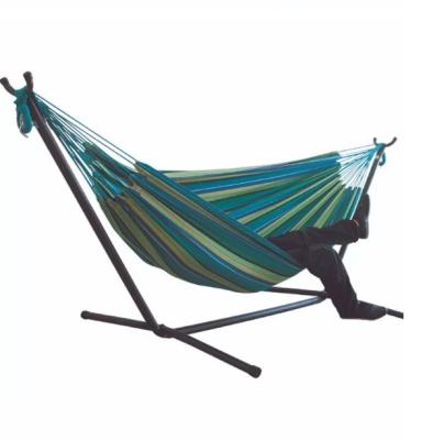 China Outdoor Activity Must-Have Hammocks Combo Double Cotton Hammock with Stand Logo for sale