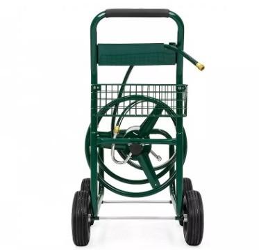 China Convenient Water Hose Reel Cart Four Wheels Heavy Duty Hose Reel Trolley for sale