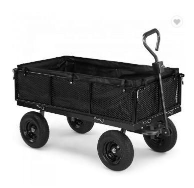 China Hand Push 4 Wheel Iron Garden Wagon Tool Cart for Easy Transportation of Tools for sale