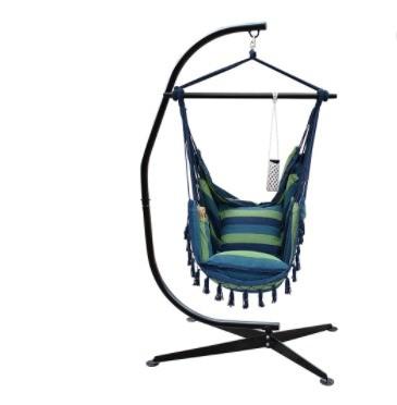 China Gemakkelijk opvouwbaar Duurzaam C-metalen frame Swing Chair Stand For Hanging Hammock Chair Te koop