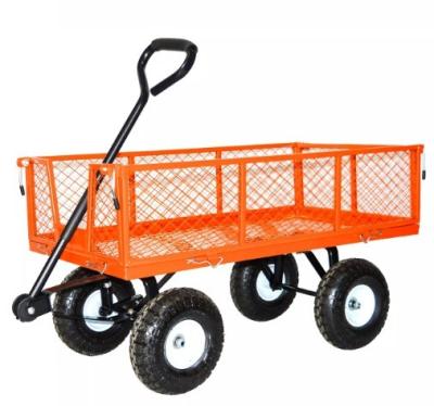 China Tools Heavy Duty Utility Garden Lawn Wheelbarrow Trailer with Easy Removal Advantage for sale