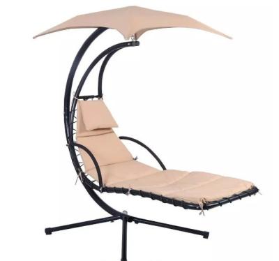 China Customized Color Hanging Curved Steel Chaise Lounger Chair for Outdoor Swing Hammock for sale