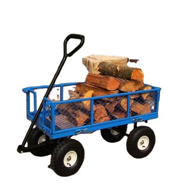 China 17KGS Weight Capacity Heavy Duty Steel Wheelbarrow Trailer Cart for Warehouse Storage for sale