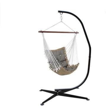 China Modern Design Porch Sky Cotton Rope Backyard Swing Chair Stand with Customized Color for sale