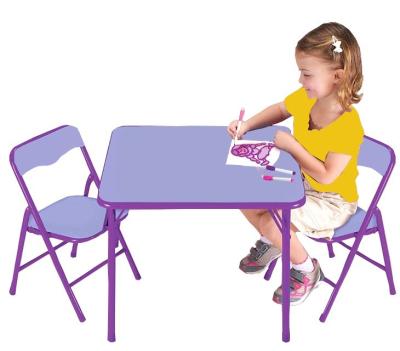 China Modern Design Foldable Table and Chair Set for Kids Space-Saving Storage for sale