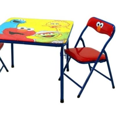 China Metal Folding Card Kids Party Table and Chair Sets Modern Design for Children's Study for sale