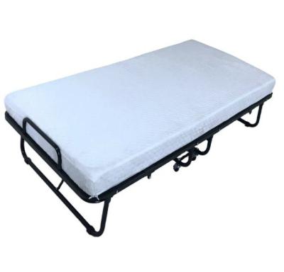 China Modern Design Foldable Cot Bed Frame Twin Full Size for Home or Hotel Iron Metal Frame for sale