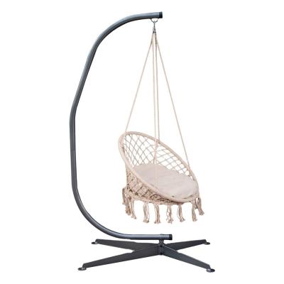 China Space Saving Heavy Duty Solid Steel Hammock Chair C Stand for Customized Color Swing for sale