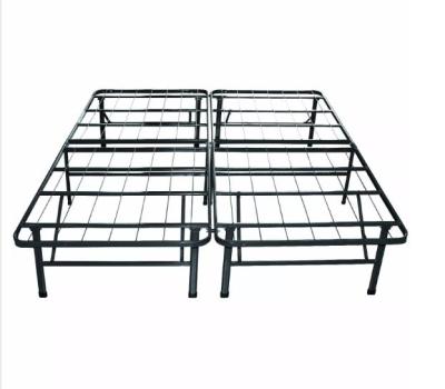 China Bi-vouwplatformbed opvouwbaar metalen bed frame voor zwart alle grootte slaapkamermeubilair Te koop