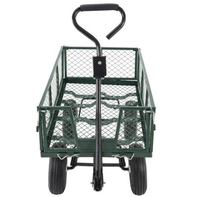 China Heavy Duty Foldable Garden Mesh Car for Garden Flowers Qingdao Port 260KGS Weight Capacity for sale