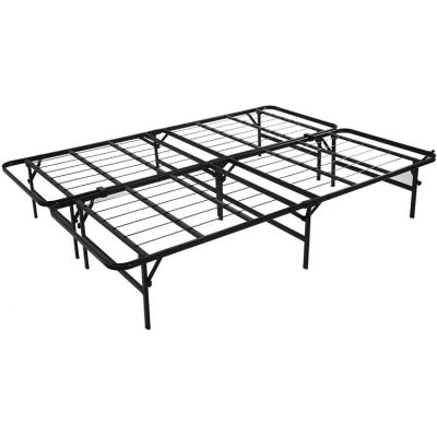 China Full Metal Bed Frame in Twin Size with Black Iron Material and Stylish Wrought Iron Base for sale