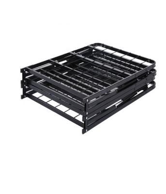 Chine Base de lit double hôtel avec cadre en acier pliable queen size et base de matelas doux noir à vendre