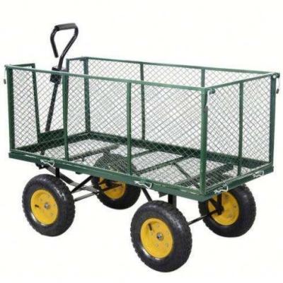 China Outdoor Garten Mesh Feuerholzpflanzen Vierradwagen mit 17 KGS Gewichtskapazität zu verkaufen