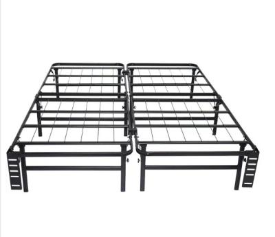 China Strong Structure Modern and Strong Simple Folding King Iron Frame Bed with Customized Logo for sale